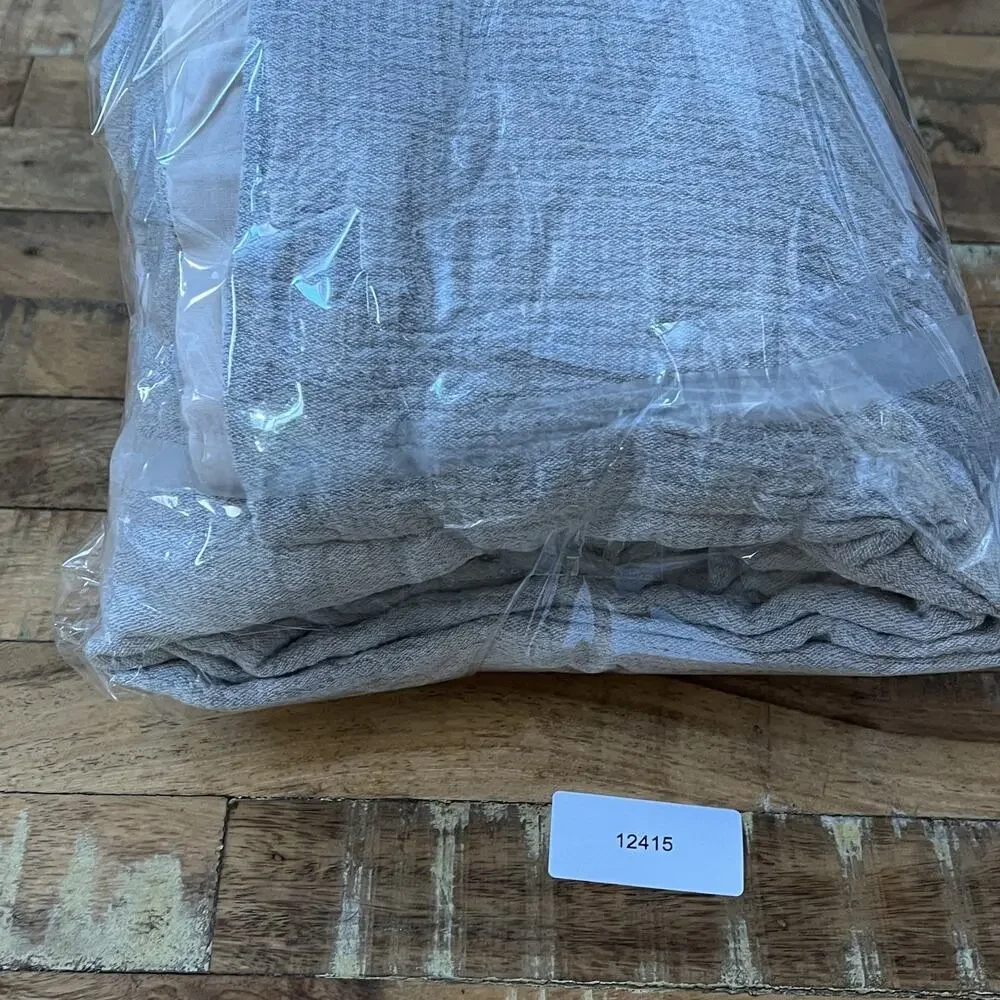 Pottery Barn Duvet Cover Full Queen 92 in x 88 in Gray 100% Cotton Button Close